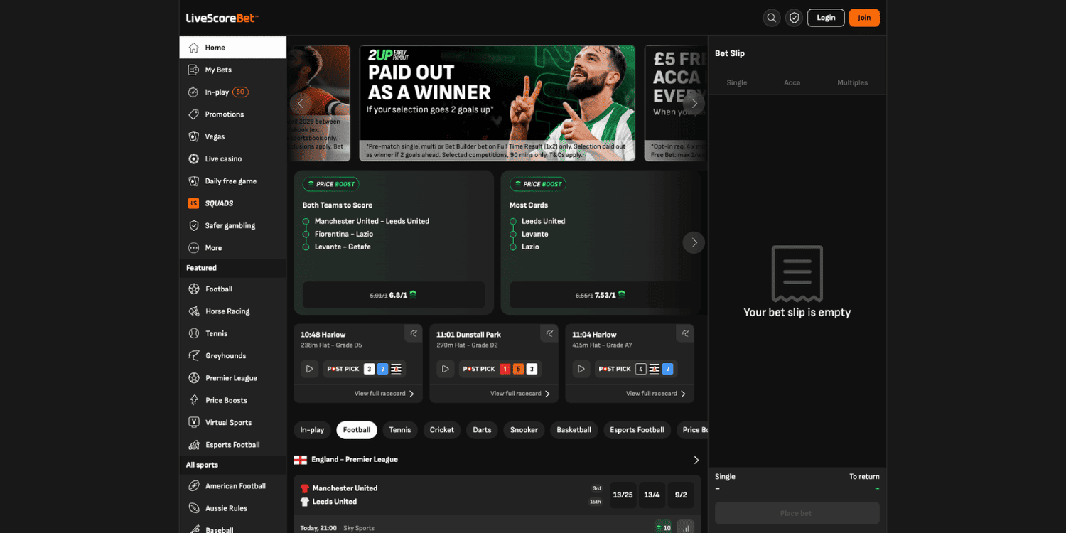 LiveScore Bet – New Bookmakers UK sports betting site